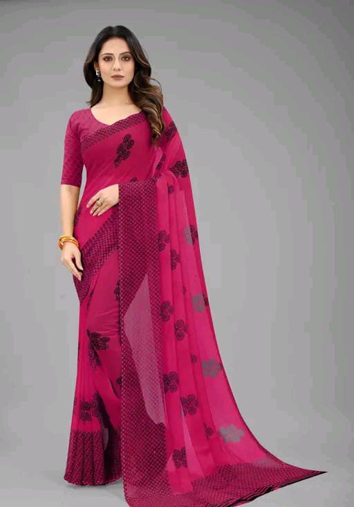 PRINTED CHIFFON SAREE