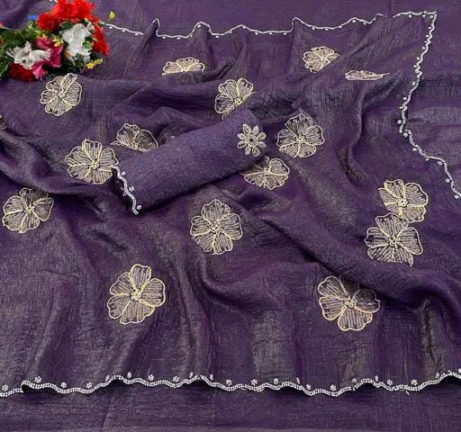 EMBROIDERED CHIFFON SAREE