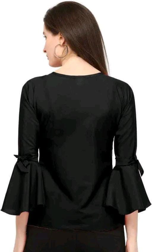 BLACK COLOR OFFICE WEAR TOP