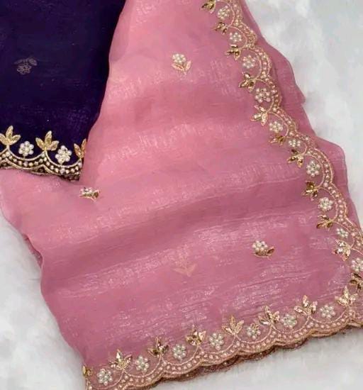 BOLLYWOOD STYLE JIMMY CHOO ORGANZA SAREE