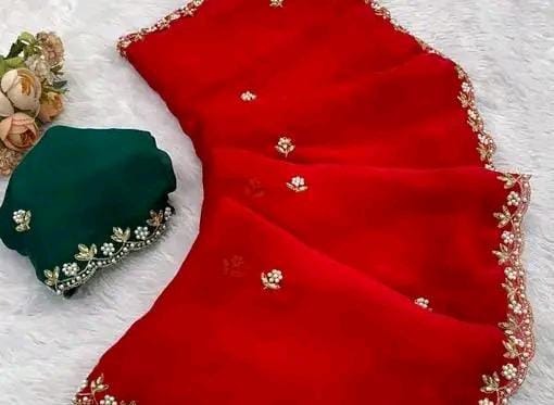 TRENDING JIMMY CHOO ORGANZA SAREE