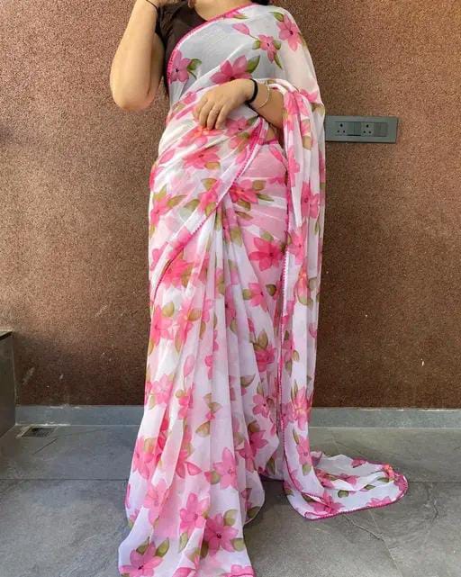 PRINTED GEORGETTE SAREE