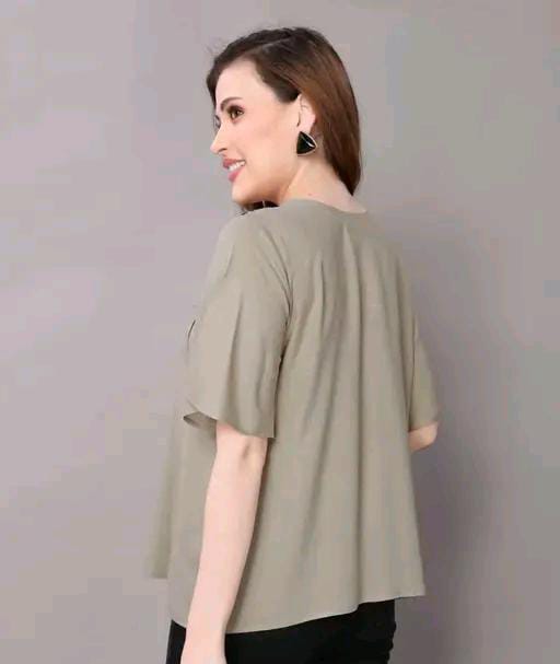 Rayon Embroidered Half Sleeves Tunic/Top For Women