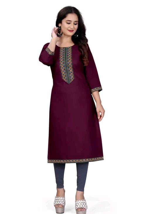 stylelist kurti with embroidered work