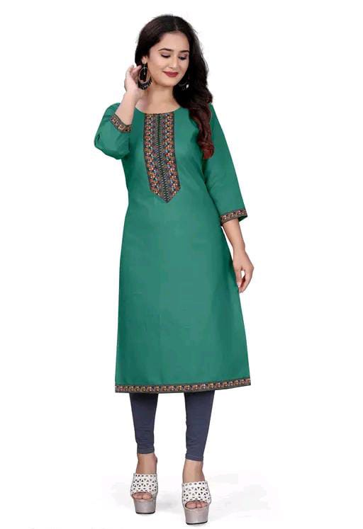 stylelist kurti with embroidered work