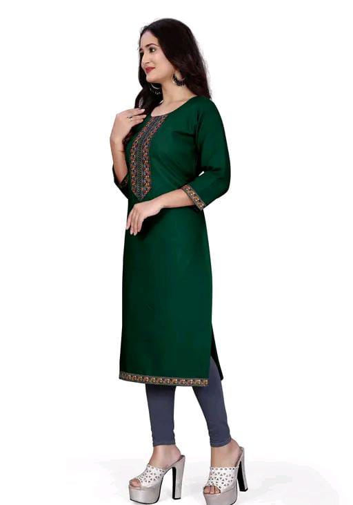 stylelist kurti with embroidered work