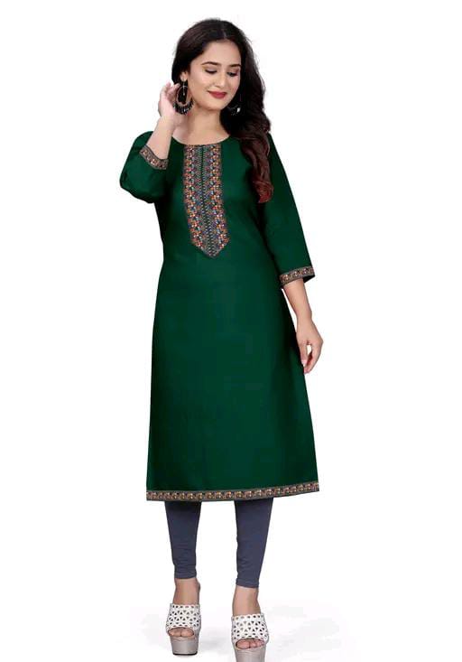 stylelist kurti with embroidered work