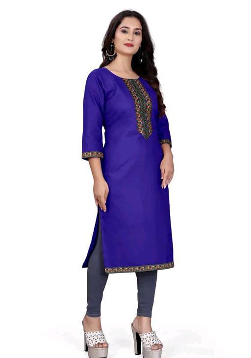 stylelist kurti with embroidered work