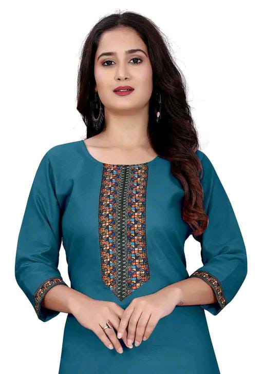stylelist kurti with embroidered work
