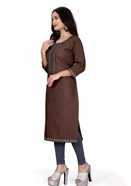 stylelist kurti with embroidered work