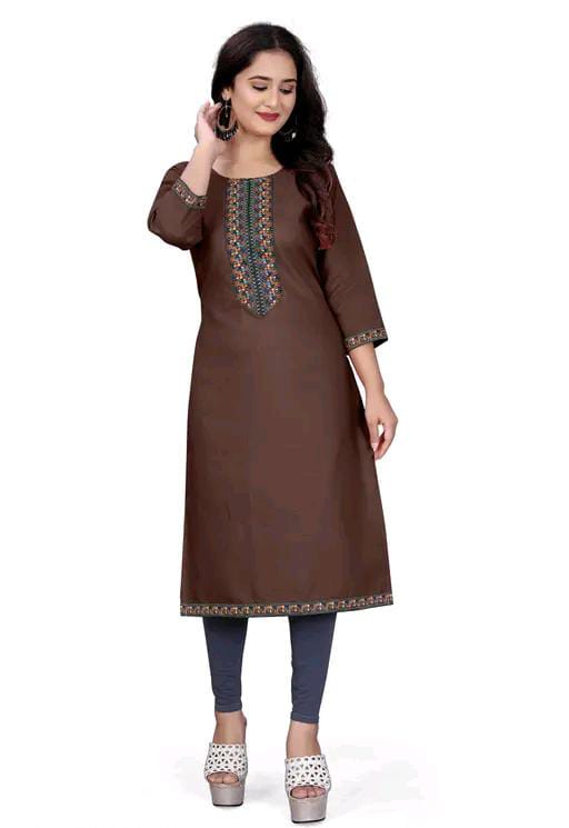 stylelist kurti with embroidered work