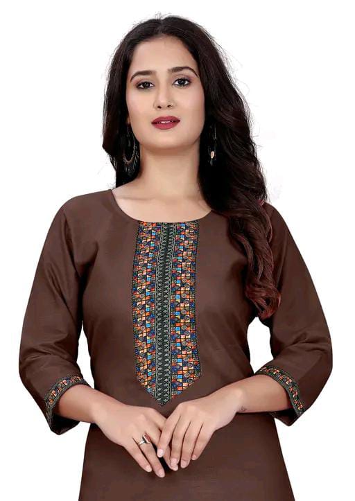 stylelist kurti with embroidered work