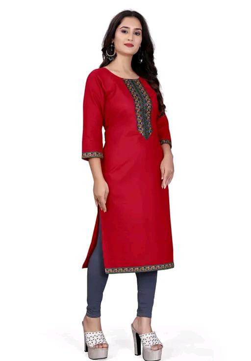 stylelist kurti with embroidered work