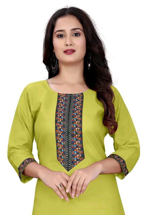 stylelist kurti with embroidered work