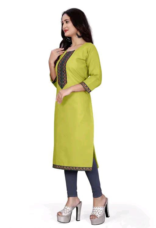 stylelist kurti with embroidered work