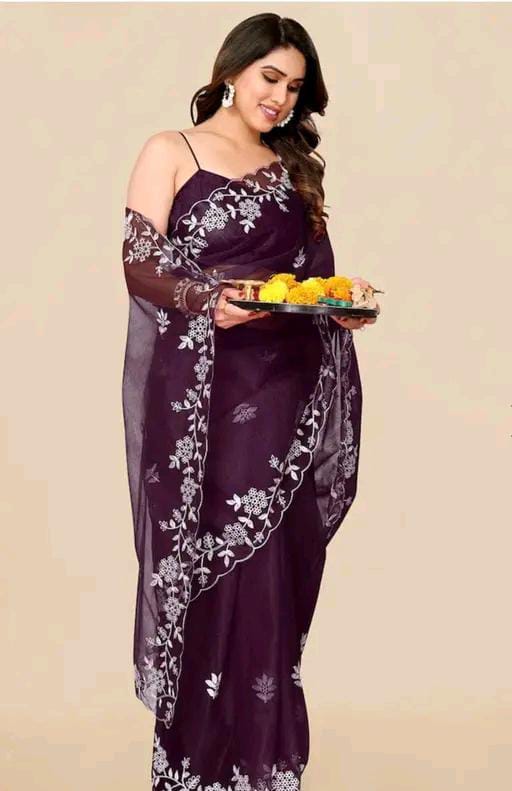 TRENDING PARTY WEAR NET SAREE