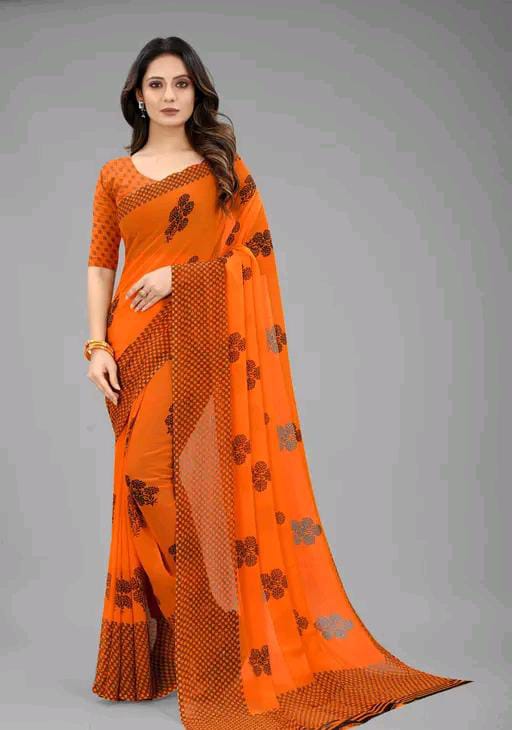 PRINTED CHIFFON SAREE