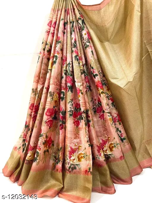 FLORAL PRINTED BLEND SAREE