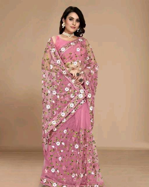 EMBROIDERED BOLLYWOOD NET SAREE
