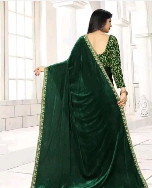 WOMEN'S VELVET SILK SAREE