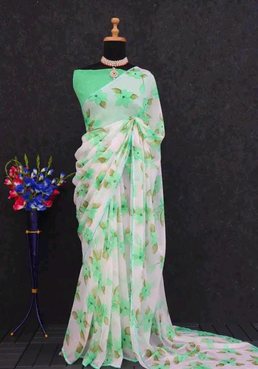 FLOWER PRINTED SAREE