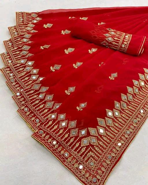 EMBROIDERED BOLLYWOOD STYLE GEORGETTE SAREE