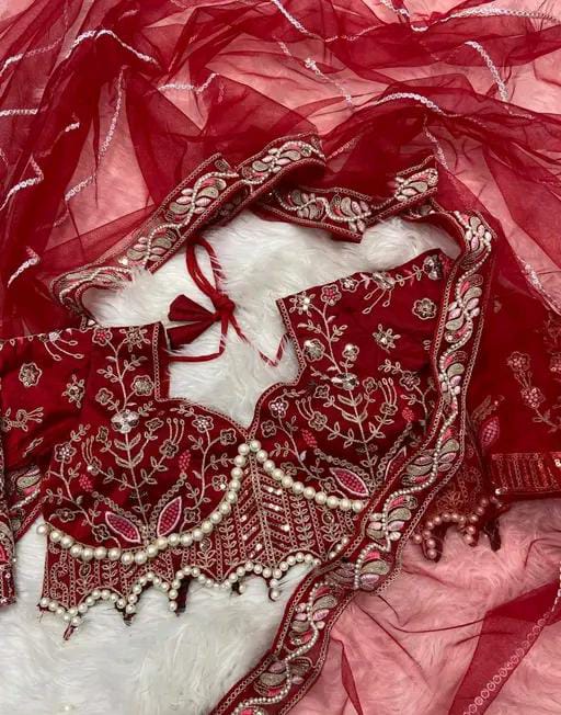 EMBROIDERED NET SAREE