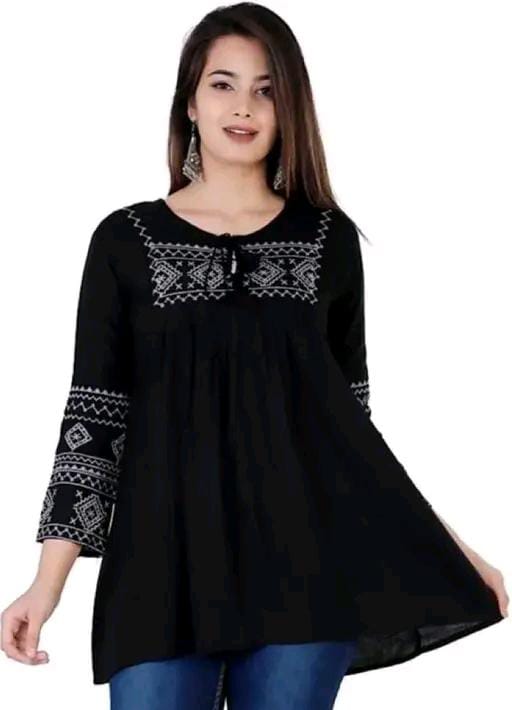 COTTON EMBROIDERED TOP FOR WOMEN'S