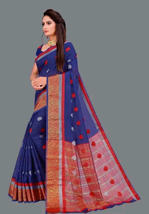 PRINTED COTTON BANARSI SAREE