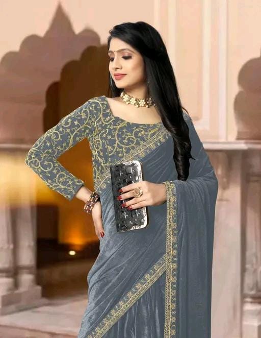 TRENDING WEDDING VELVET SILK SAREE