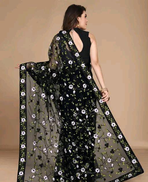 EMBROIDERED BOLLYWOOD NET SAREE