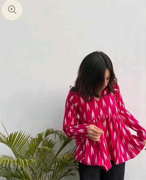 PRINTED COTTON TOP FOR WOMEN'S