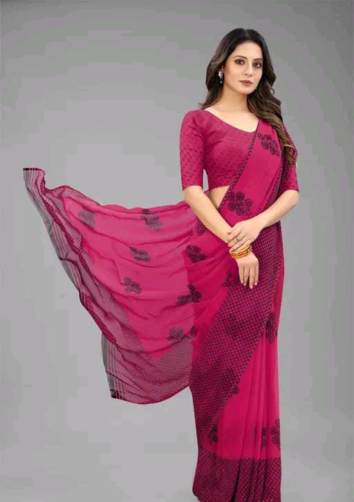 PRINTED CHIFFON SAREE