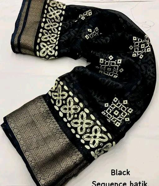 BATIK PRINT SILK SAREE