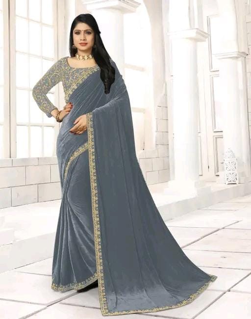 TRENDING WEDDING VELVET SILK SAREE