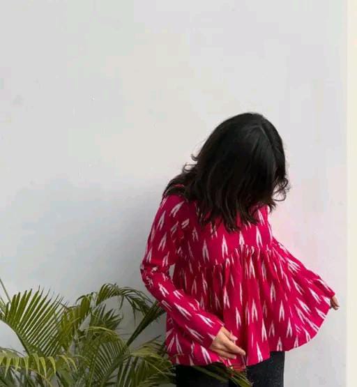 PRINTED COTTON TOP FOR WOMEN'S
