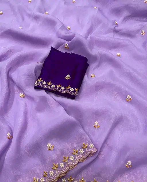 BOLLYWOOD STYLE JIMMY CHOO ORGANZA SAREE