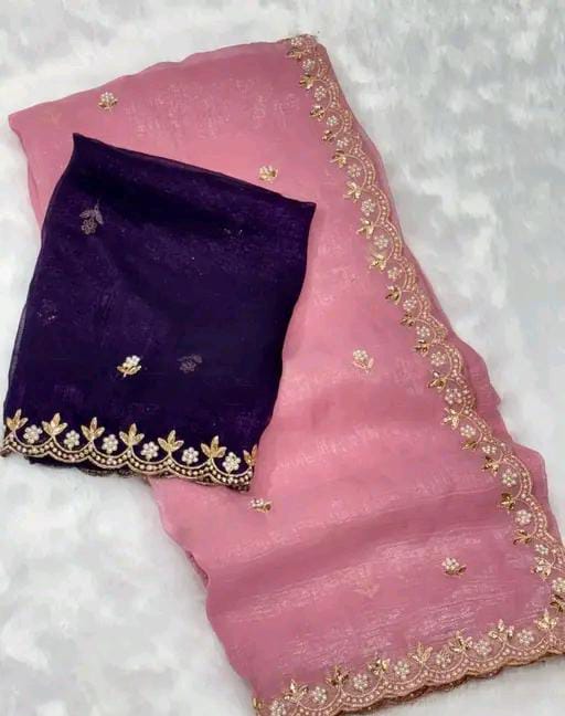 BOLLYWOOD STYLE JIMMY CHOO ORGANZA SAREE