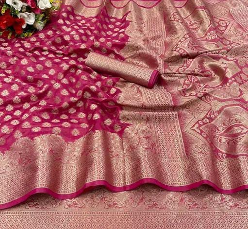 ORGAZA BANARSI SILK SAREE