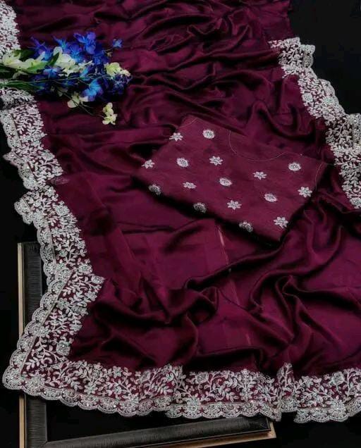 GEORGETTE EMBROIDERED SAREE