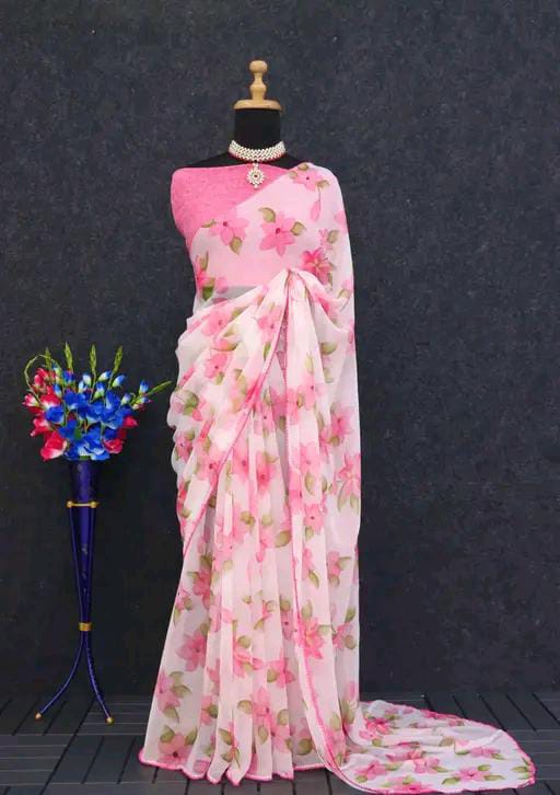 PRINTED GEORGETTE SAREE