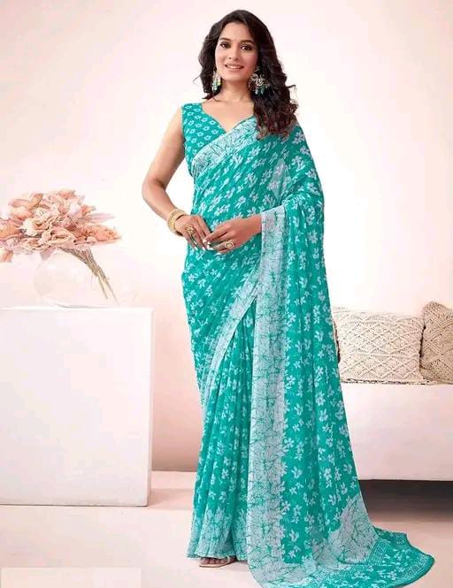 PRINTED GEORGETTE SAREE