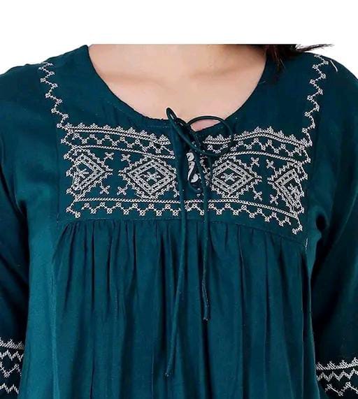 COTTON EMBROIDERED TOP FOR WOMEN'S