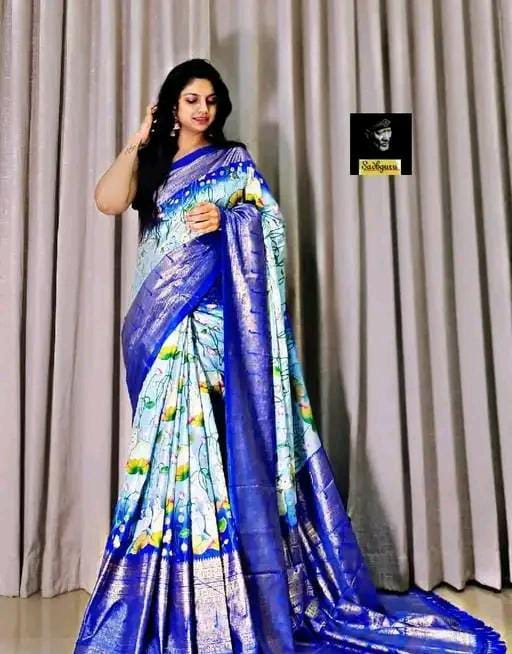 SILK FOIL PRINT SAREE