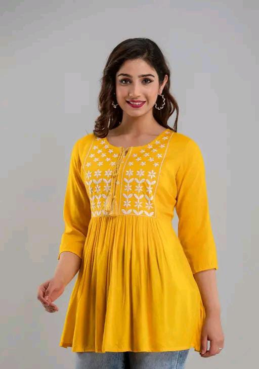 COTTON EMBROIDERED TOP FOR WOMEN'S