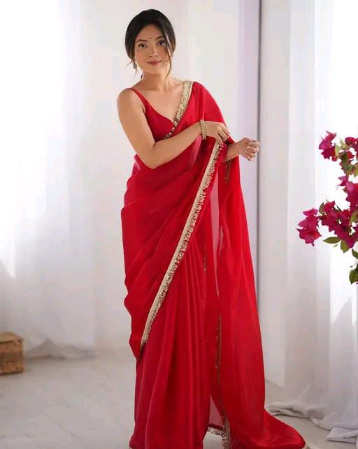 BOLLYWOOD STYLE NET SILK SAREE
