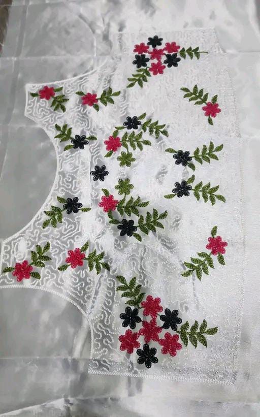 HEAVY EMBROIDERED NET SAREE