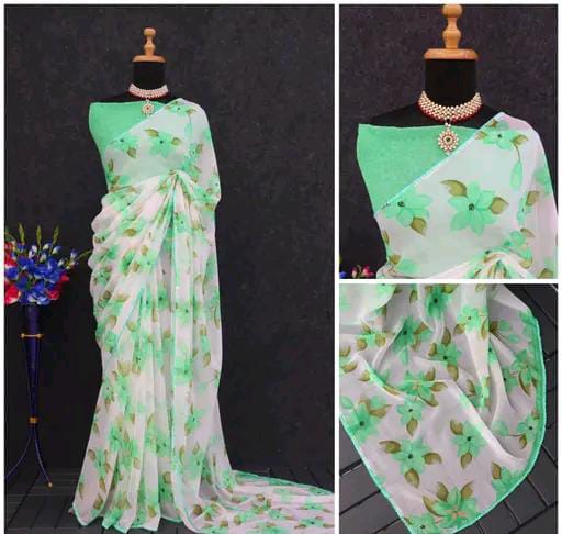 FLOWER PRINTED SAREE
