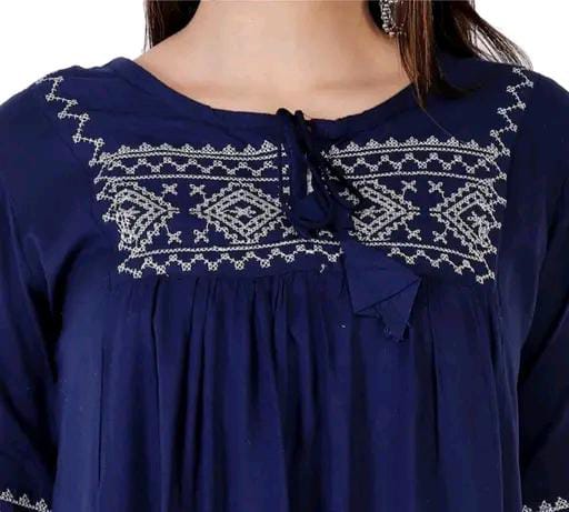 COTTON EMBROIDERED TOP FOR WOMEN'S