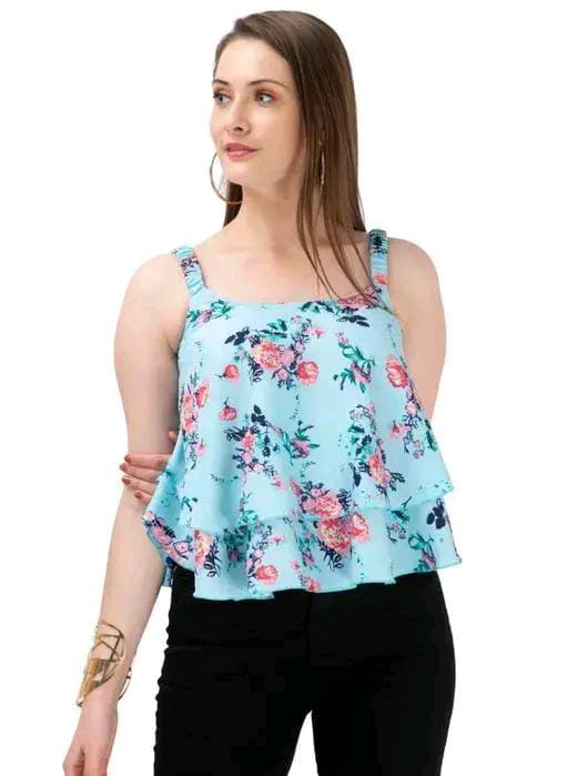 WOMEN'S PRINTED CROP TOP